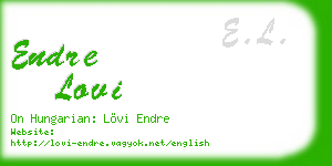 endre lovi business card